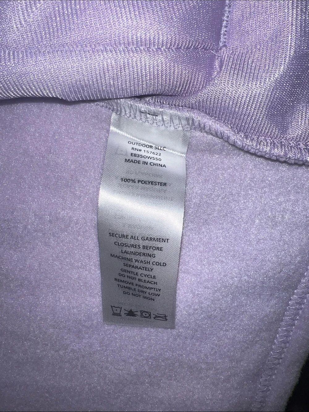 Eddie Bauer Lavender, Light Blue & Pink Quilted Fleece Jacket